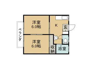 ハイツ石田【2階】の間取り