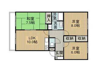 サンリツ・プレース浜沢【1階】の間取り