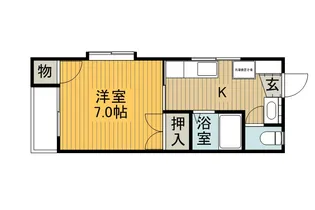 飯島コーポ【2階】の間取り