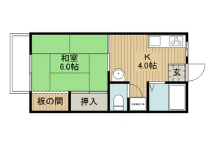コーポエイトA【1階】の間取り