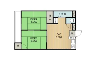 ハイツ道【0階】の間取り