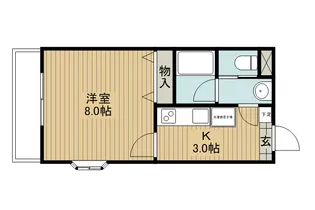 コーポリトルリバー【1階】の間取り