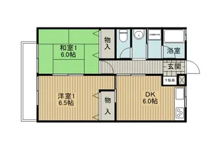 シャトー桂【1階】の間取り