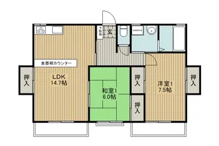 ハイツアララギ【2階】の間取り