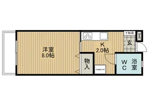 グランドハイツおかA【1階】の間取り