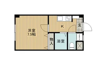 1Kの間取り画像