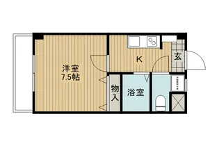 1Kの間取り画像