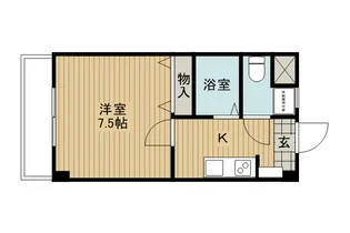 1Kの間取り画像