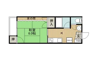 ハイツKK A・B棟【2階】の間取り