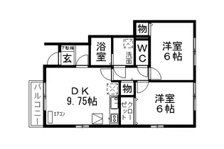 フォレストグリーン ハマ A~D【1階】の間取り