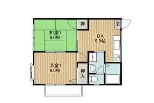 ハイツ浜【2階】の間取り