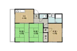 御子柴コーポ【2階】の間取り