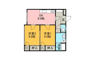 アップルガーデンコーポⅡ【1階】の間取り