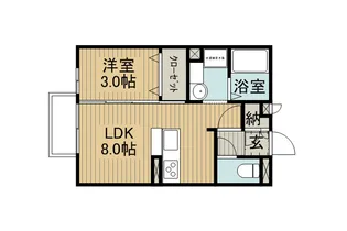 エリシアンつかまA棟【1階】の間取り