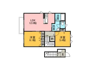 シャーメゾンエイティエイト【2階】の間取り