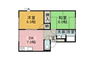小口ハイツ【1階】の間取り