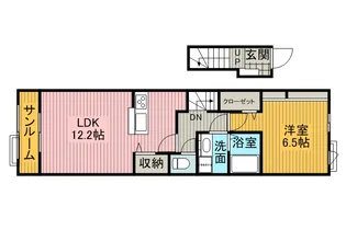 クレメント ガーデンA【2階】の間取り