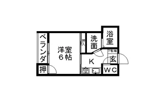 コーポかえで【2階】の間取り