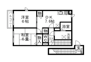 シェソワF【2階】の間取り