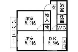 バリュージュ大宮【1階】の間取り