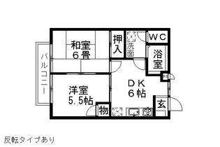 2DKの間取り画像
