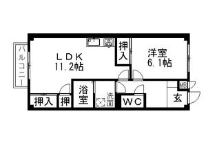 サープラス白砂【2階】の間取り