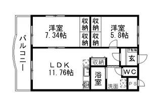 マンションMK【1階】の間取り