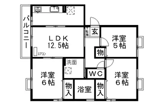 フォレストグリーン ハマ E【2階】の間取り