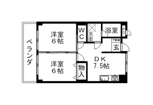ビュー城門C【1階】の間取り