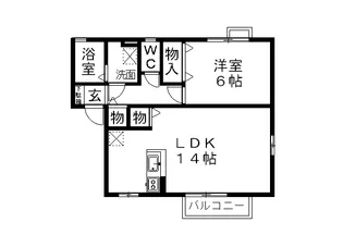 ロイヤルガーデンエリナC【2階】の間取り