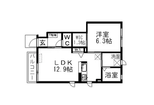 レイク・シャングリラ B棟【1階】の間取り