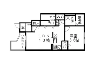 シャルマン アビテ【1階】の間取り