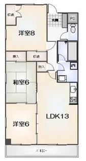 パレシャンドゥリエ【401号室】の間取り