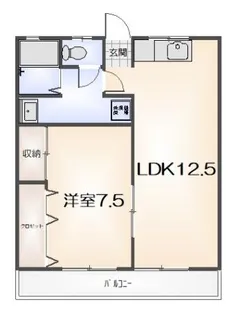 川渕マンション【206号室】の間取り