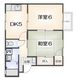 フレグランス船城【A103号室】の間取り
