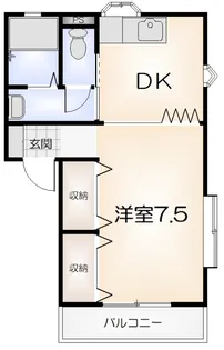 ワジキハイツ【205号室】の間取り