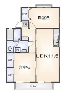 セジュール文化の森A【101号室】の間取り