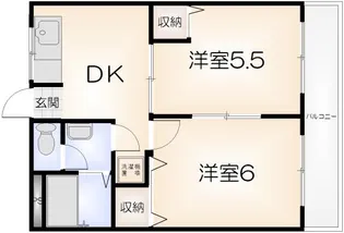 コーポ二丈【203号室】の間取り