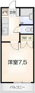 ステュディオ山中【102号室】の間取り