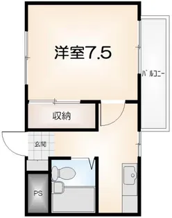 カレッジハウスBUNRI【303号室】の間取り