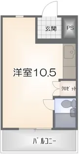 ヴィラチャーリー【40B号室】の間取り