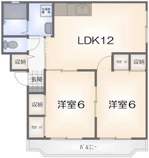 ソシア原【301号室】の間取り