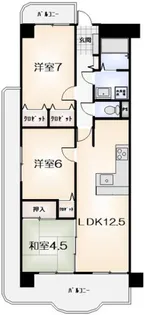 サントノーレ南昭和町【701号室】の間取り