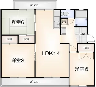 沖浜コーポ【306号室】の間取り