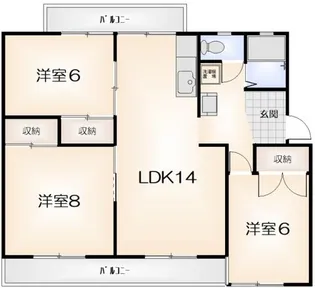 沖浜コーポ【306号室】の間取り