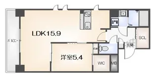 SUNNYSIDECOURT【5階】の間取り