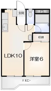 ポラリス庄屋【205号室】の間取り