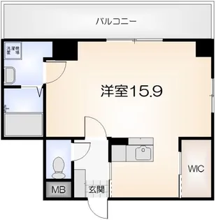 ラビーナスNISHISENBA【603号室】の間取り