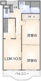 アゼリア松島【50B号室】の間取り