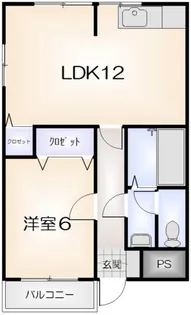 PIACOURTU1【104号室】の間取り